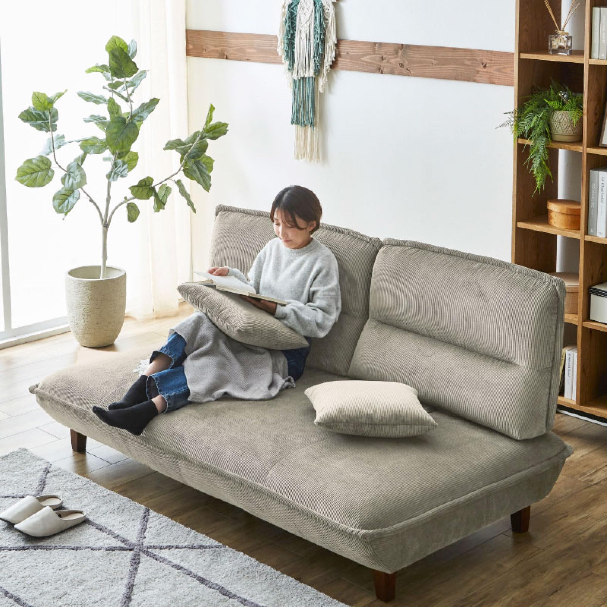 Amazon｜関家具(Sekikagu) ソファ 3人掛け 背もたれ 前後 可動 独立