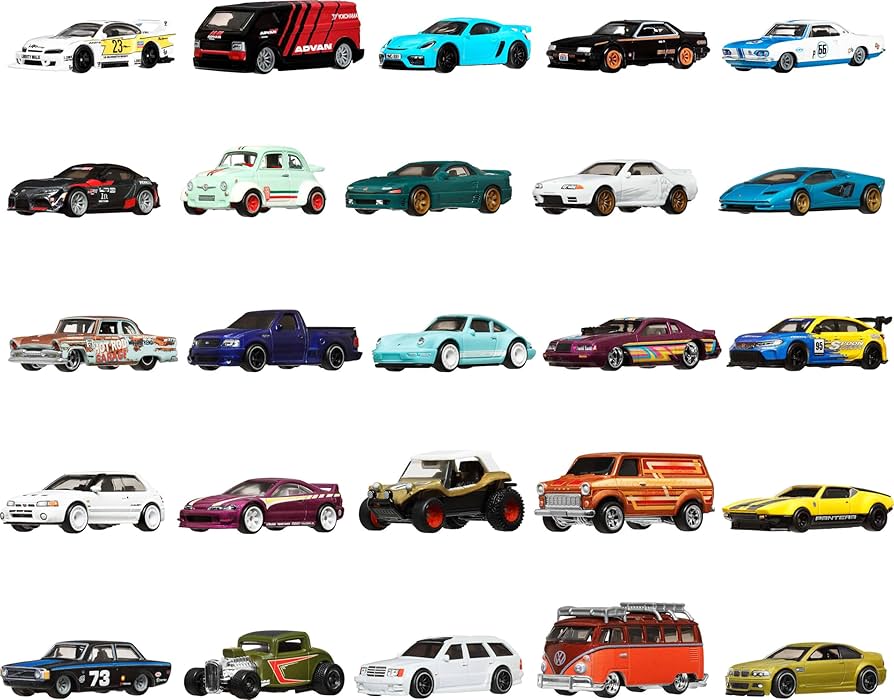 Hot Wheels Boulevard 25-Car Factory Set, 25 Premium 1:64 Scale Die