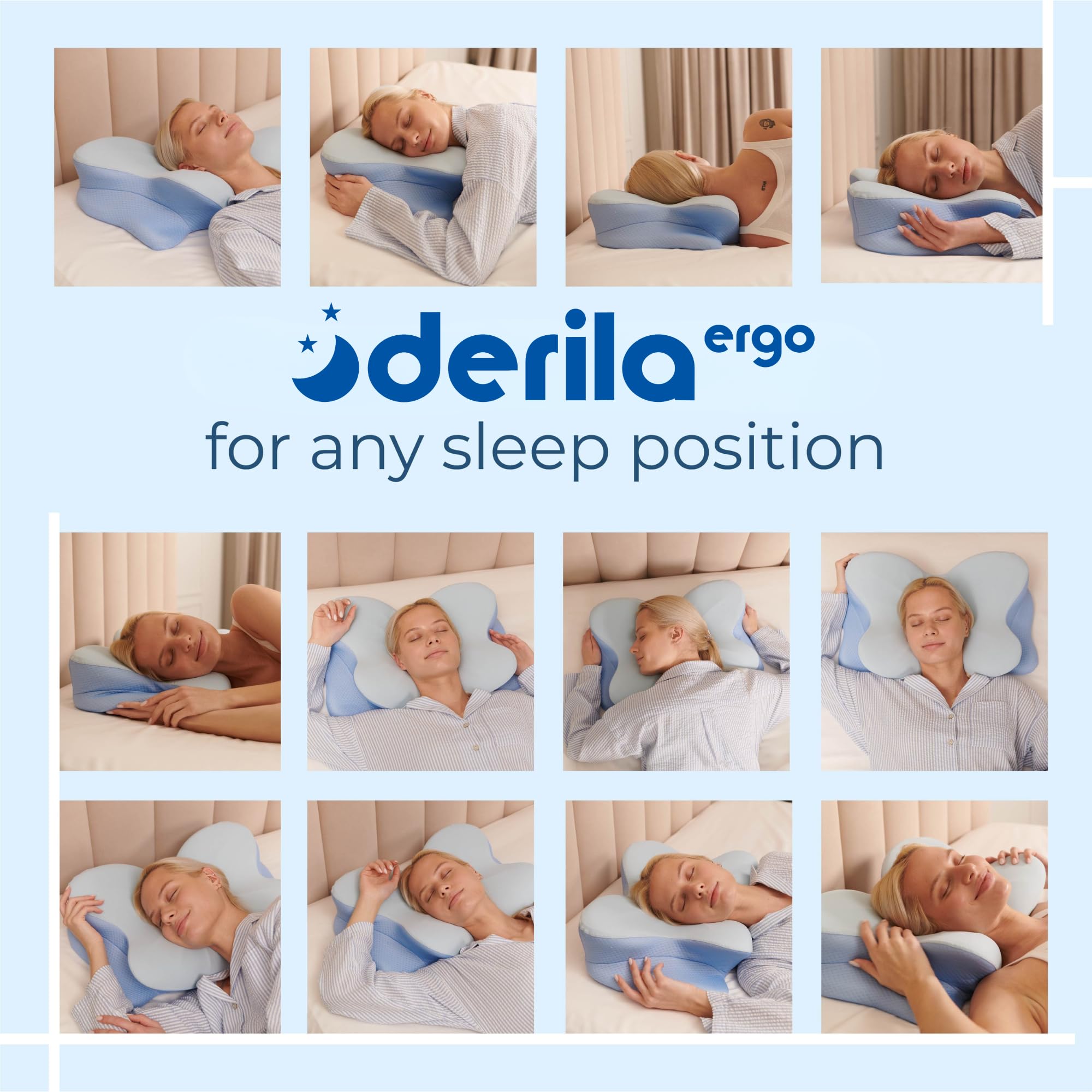 Amazon｜Derila Ergo 頚椎ネックピロー 睡眠用枕 輪郭形状記憶フォーム