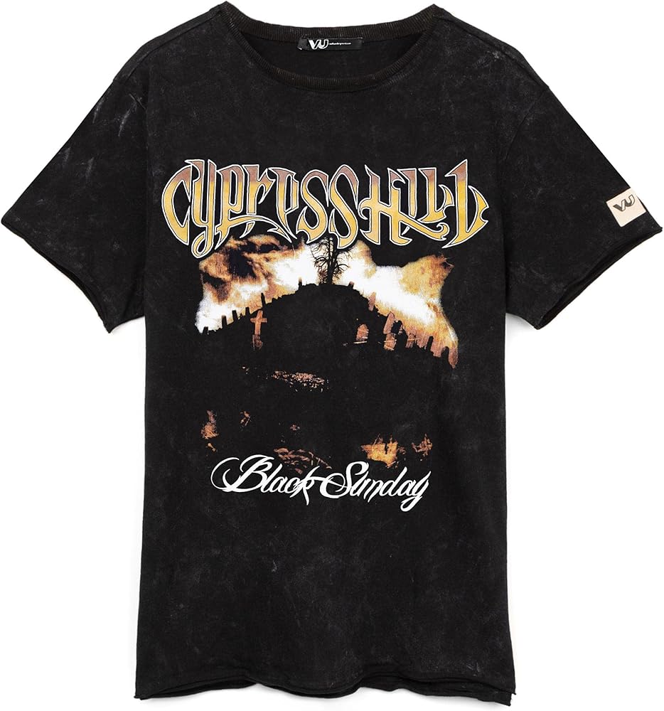 Cypress Hill T-Shirt Unisex Black Sunday Album Distressed Band Tee