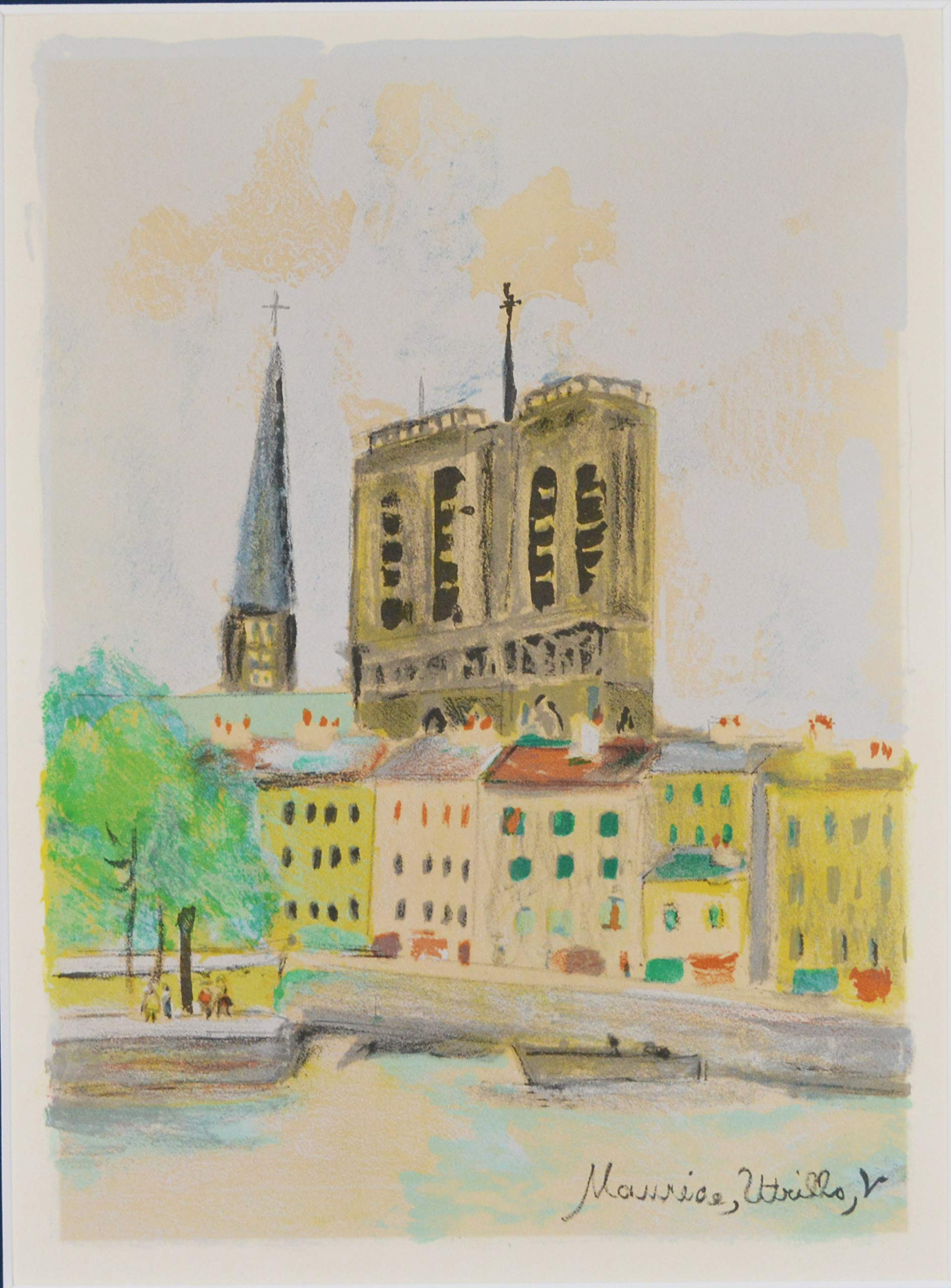 Amazon | モーリス ユトリロ『ノートルダム寺院 【首都パリ】』絵画