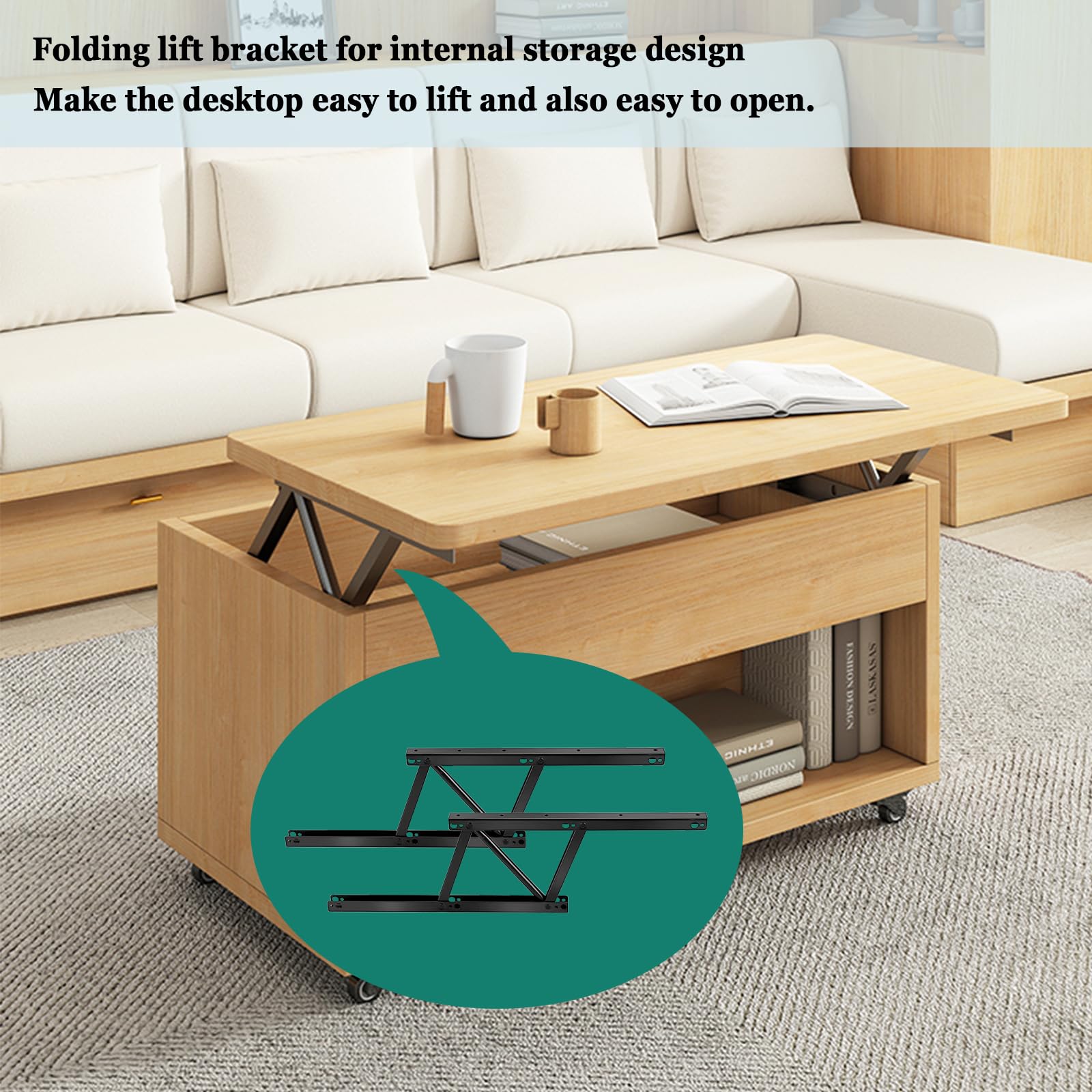 Amazon.co.jp: 2個 リフトアップトップコーヒーテーブルヒンジ