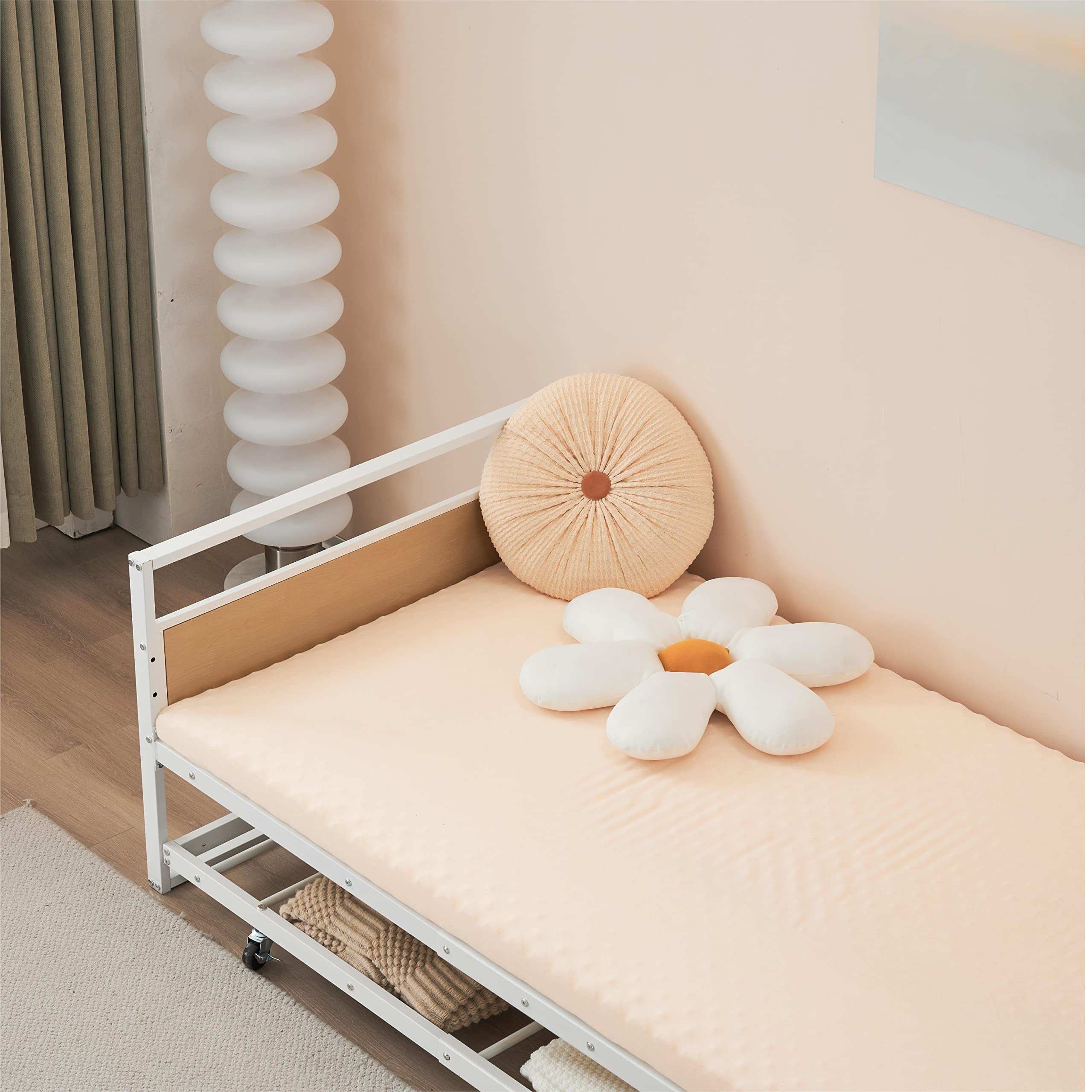 Amazon｜KJUUJEホワイト 親子ベッド 二段ベッド 多段ベッド シングル