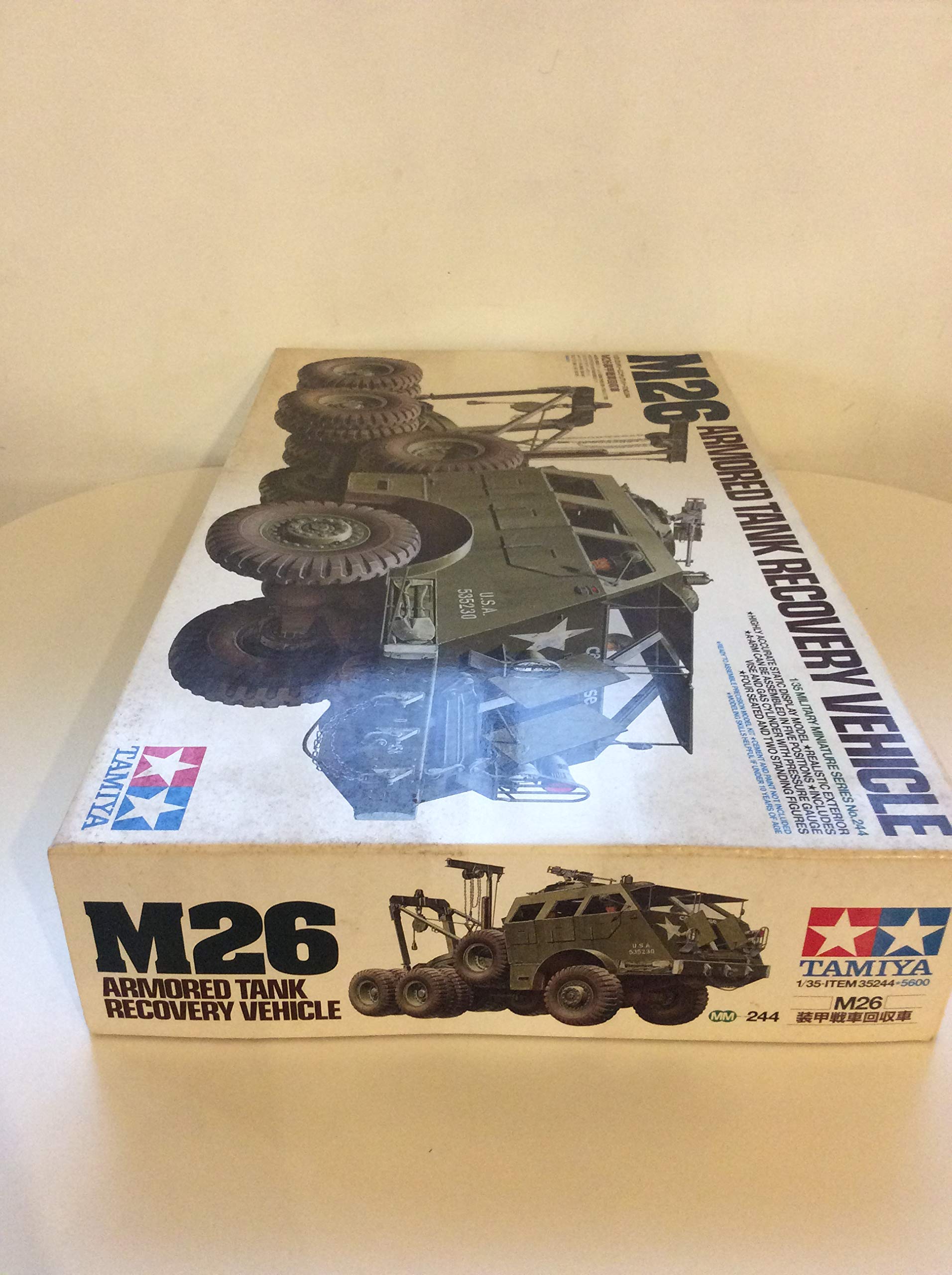 Amazon.com: Tamiya 35244 M26 Armored Tank Recovery Vehicle 1/35