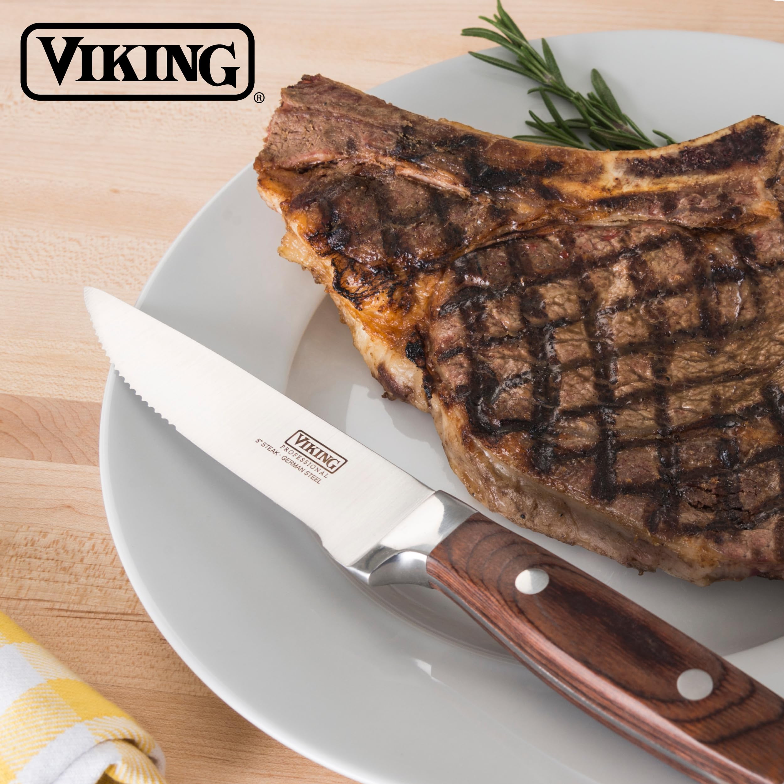 Amazon.com: Viking Steak Knife Set, 6-Piece German Stainless Steel