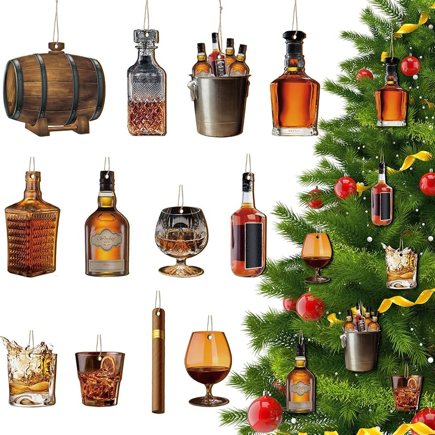 Amazon.co.jp: クリスマスウイスキーパーティーオーナメント 木製