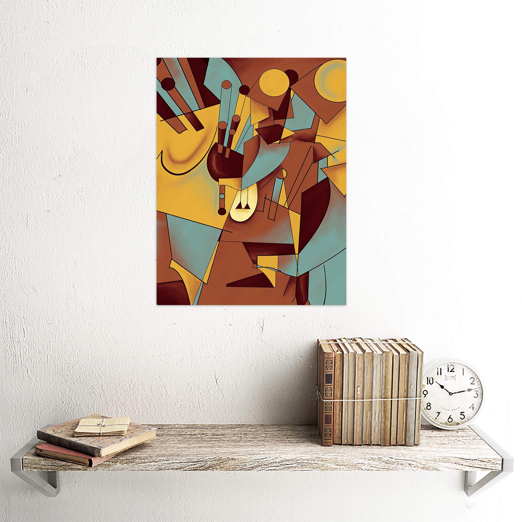 Amazon.com: Wee Blue Coo Painting Digital Graphic Abstract Cubism