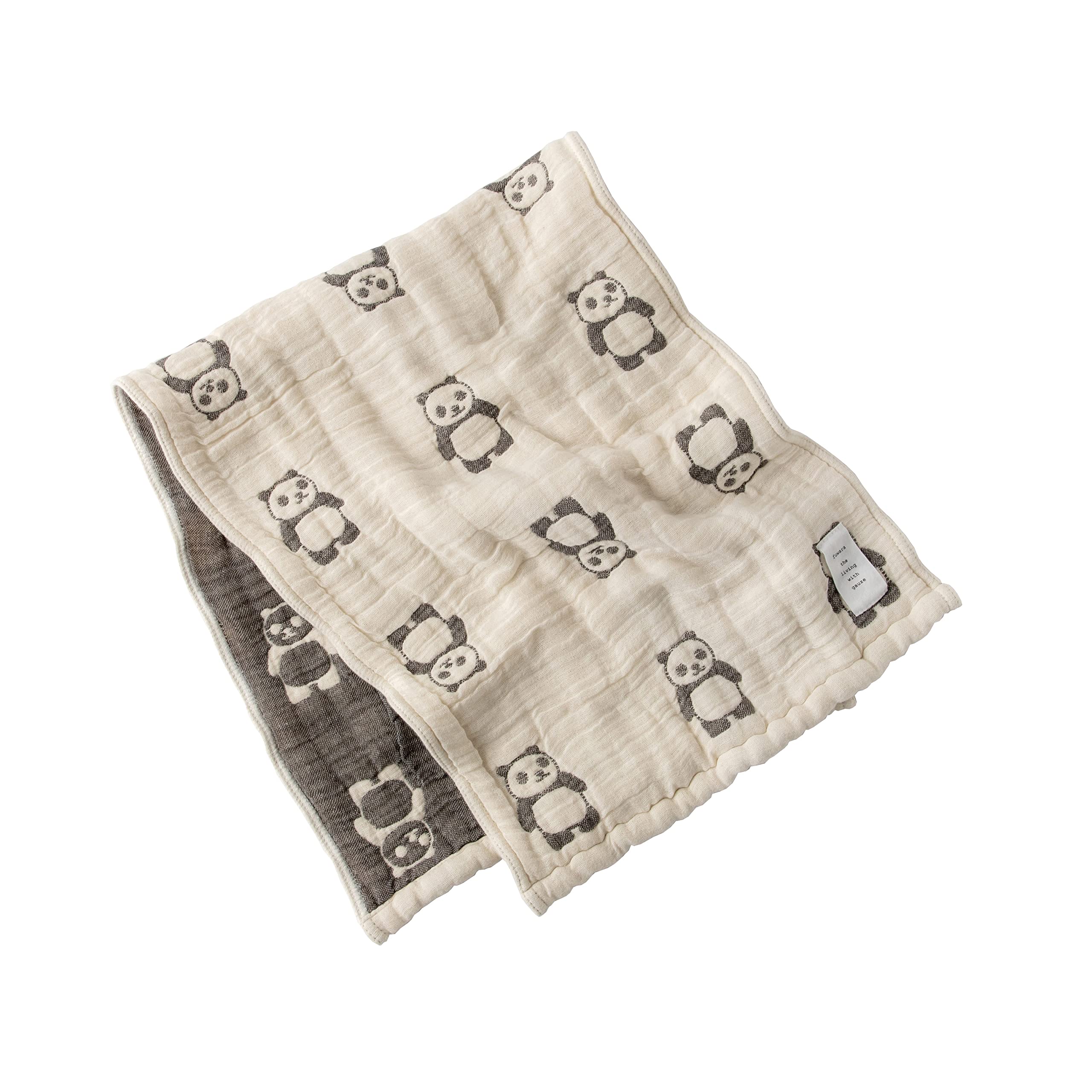 Amazon｜fuwara 6重織ガーゼフェイスタオル 約30×75cm (パンダ