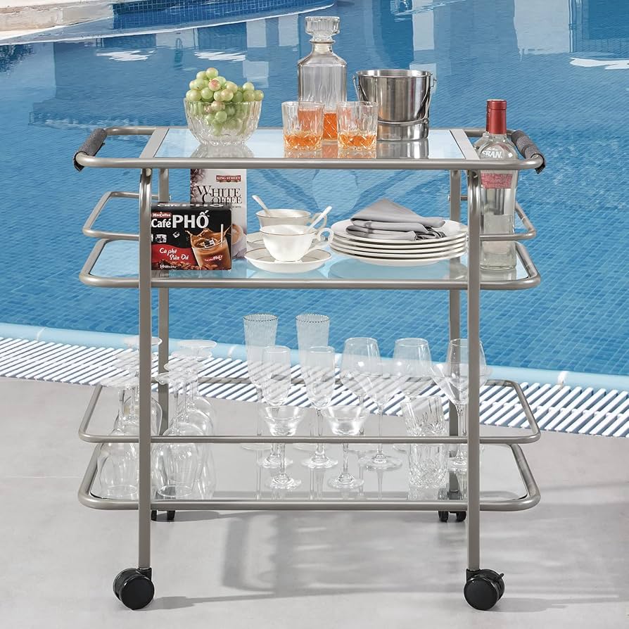 Amazon.co.jp: FERFALDER シルバーバーカート 3段ローリングカート