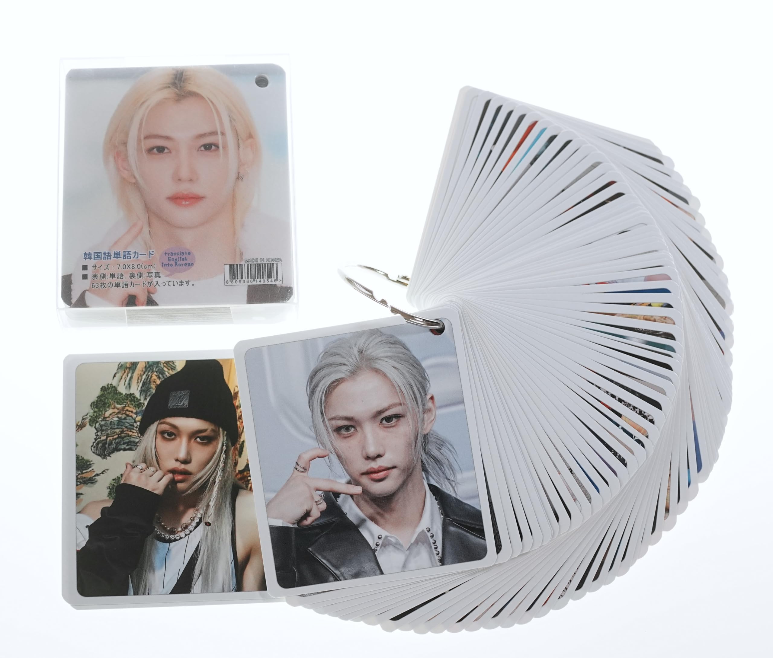 Amazon.co.jp: スキズ グッズ 韓国語 単語カード 単語帳 63枚入 +