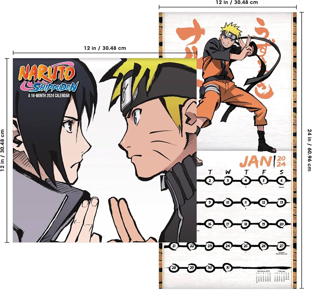 Amazon.co.jp: 2024 NARUTO 疾風伝 壁掛けカレンダー : Trends