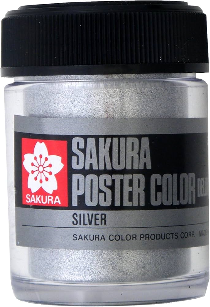 Amazon.co.jp: サクラクレパス 絵の具 ポスターカラーDX 45ml シルバー