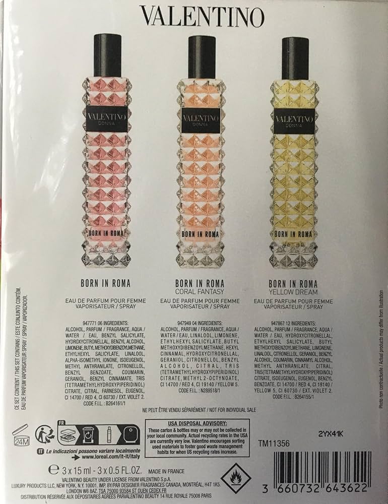 Amazon.com : Valentino Donna Born in Roma Travel Spray Perfume 3PC