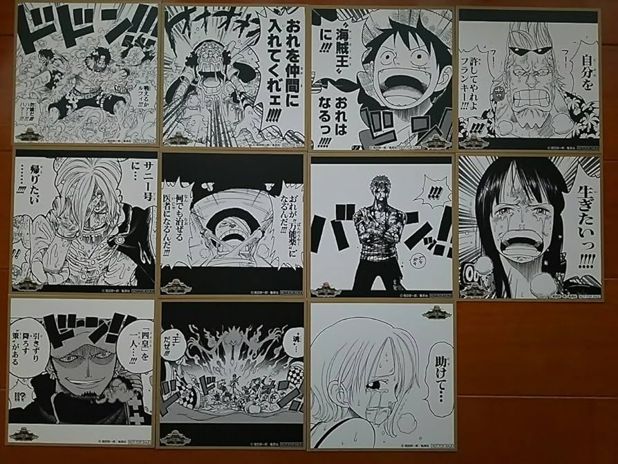 Amazon.co.jp: 麦わらストア 5周年記念 原作柄ミニ色紙風イラスト