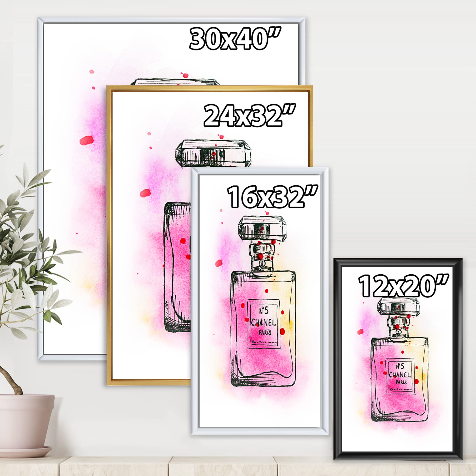 Amazon.com: DesignQ Perfume Chanel Five IV - French Country Framed