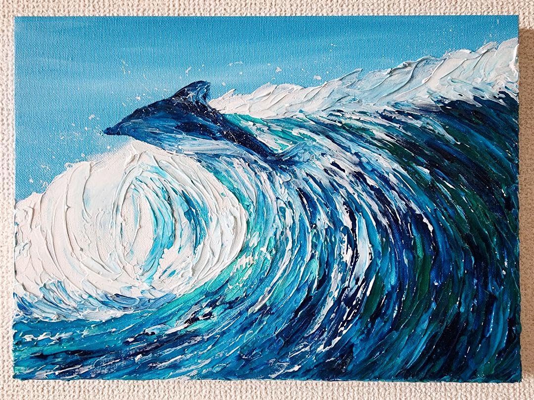 Amazon.co.jp: 風景画 海 テクスチャーアート 抽象画 海の絵 夏