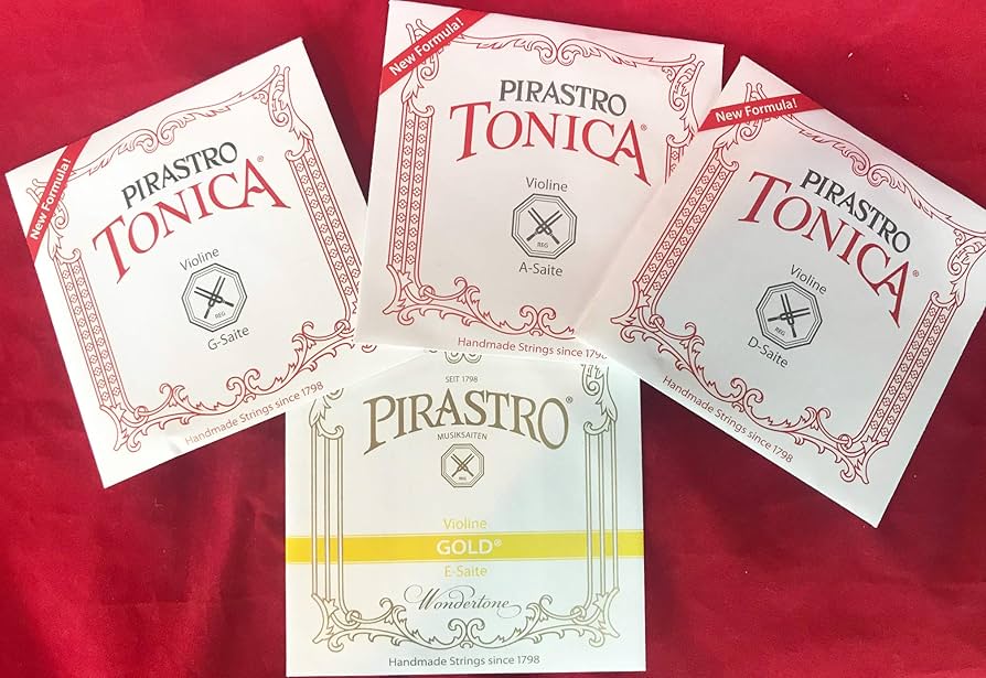 Amazon.com: Tonica Violin Strings Set with Gold Label E Strings