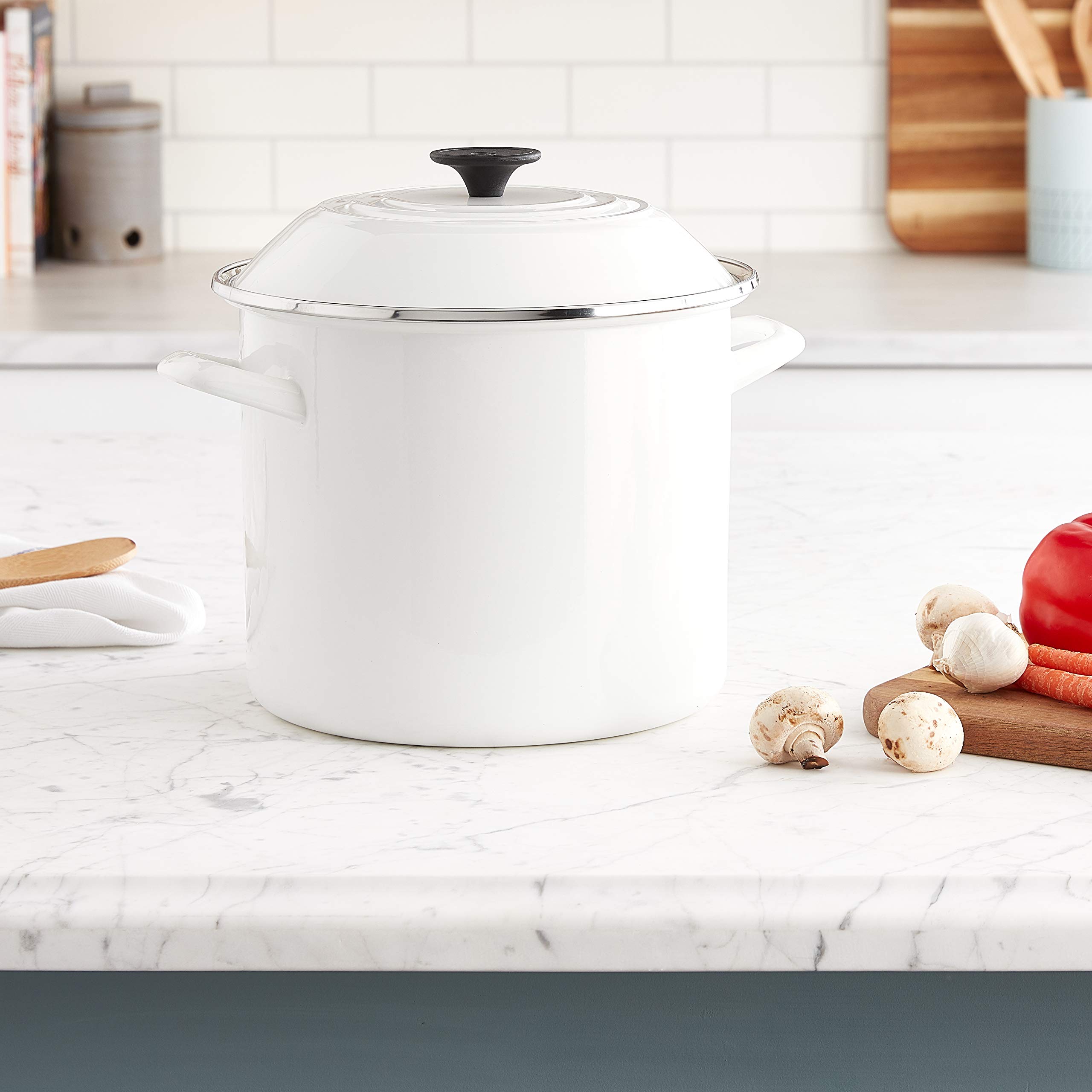 Amazon.com: Le Creuset Enamel On Steel Stockpot, 10 qt., White