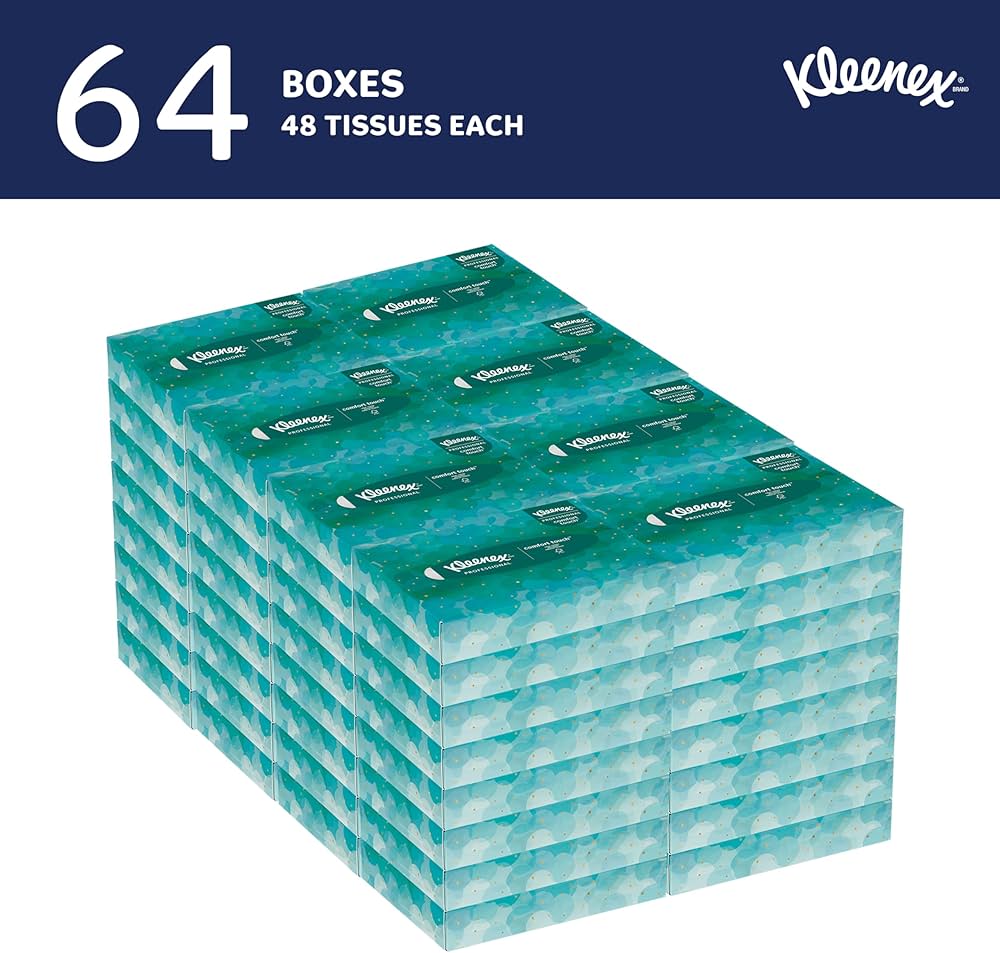 Amazon.com: Kleenex Professional Facial Tissue, Bulk (21195), Flat