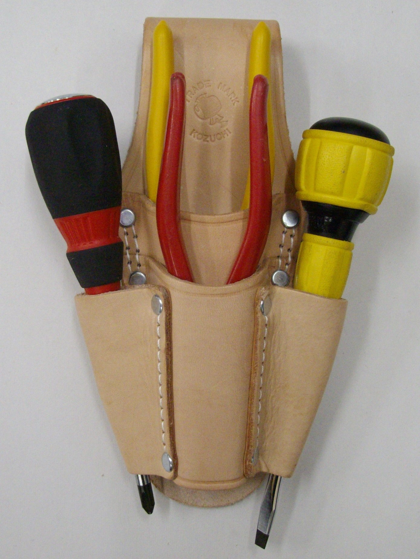 Amazon | コヅチ ヌメ皮ペンチ差し 2段ドライバー差し付二重縫い型押