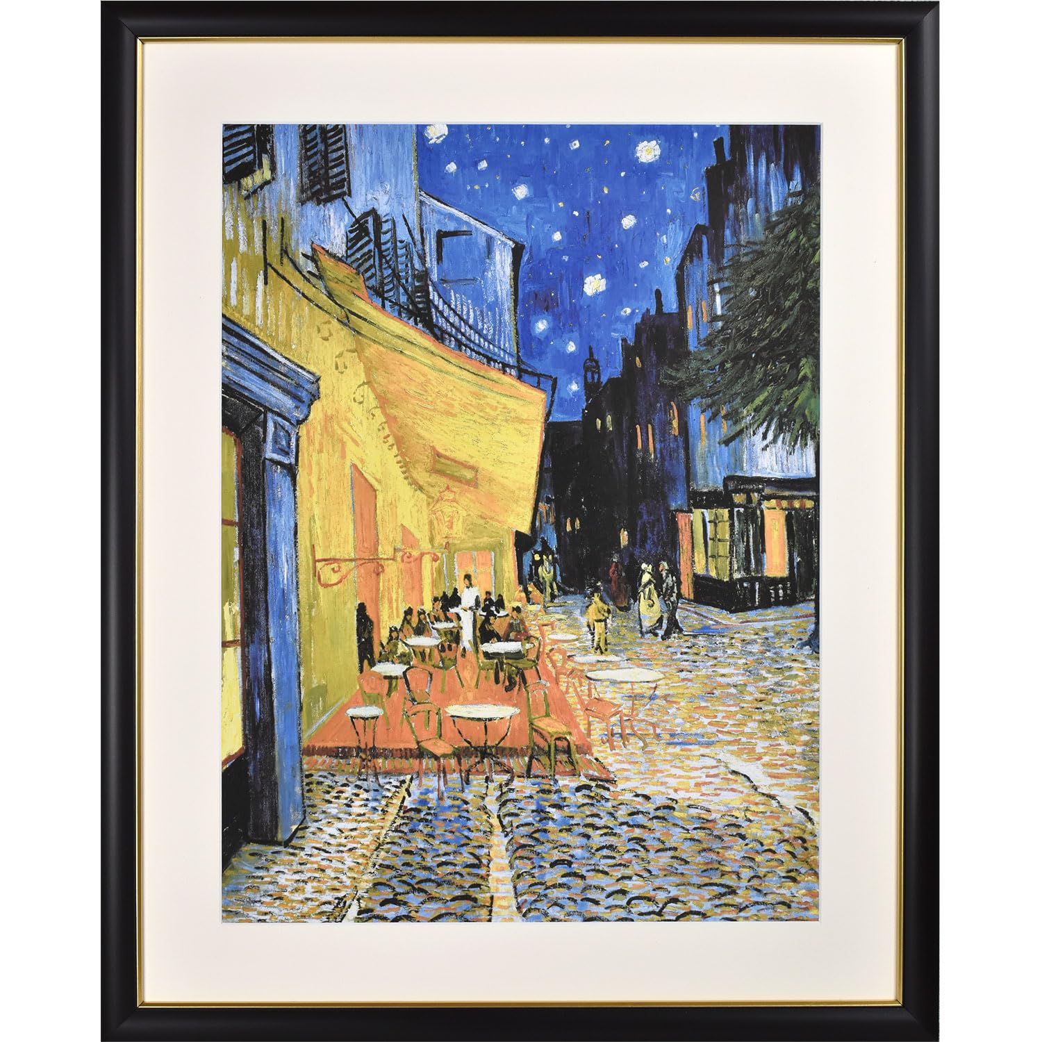 Amazon.co.jp: 晴れの街ギャラリー 絵画 額絵 ゴッホ 『夜のカフェ