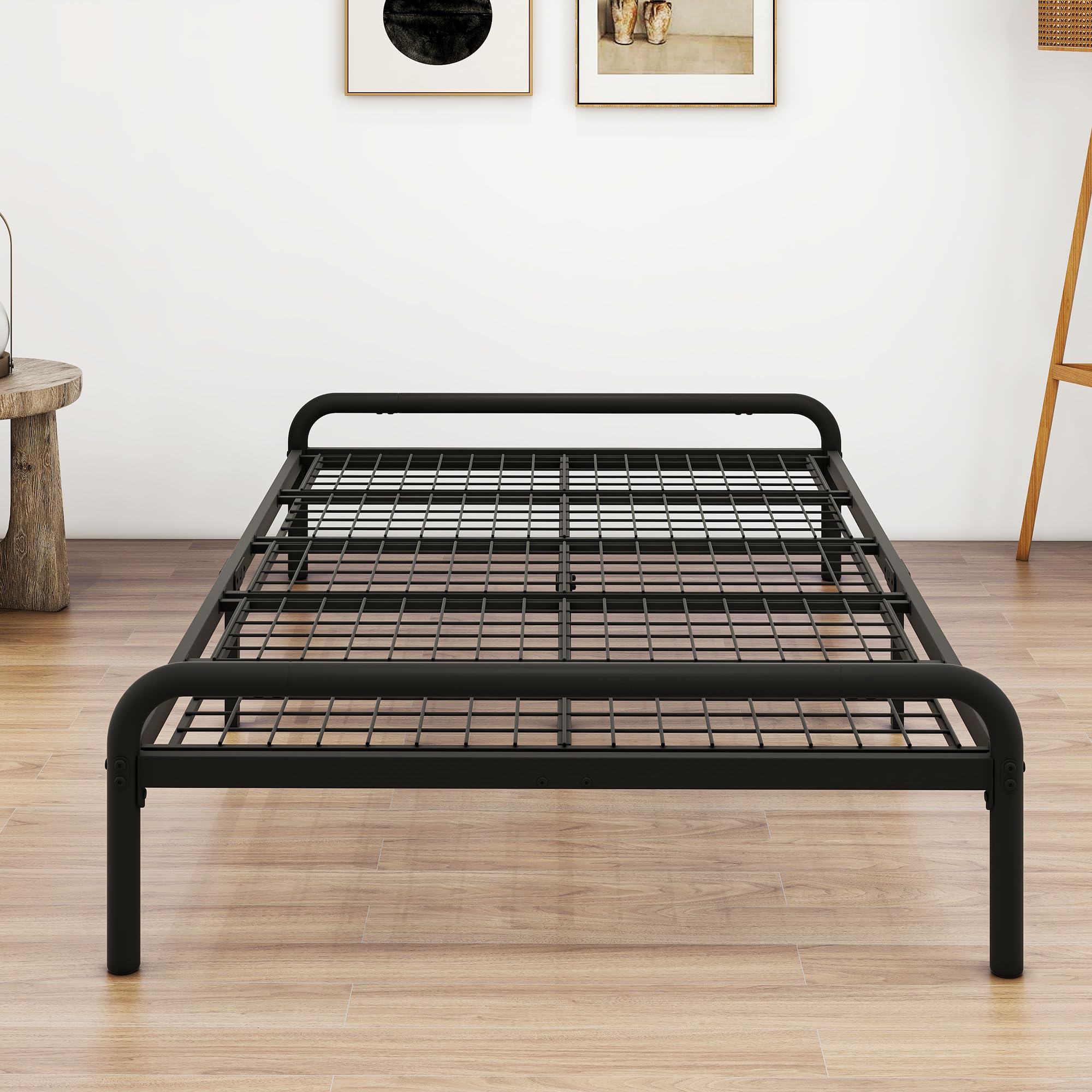 Amazon｜VERFARM メタル ベッドフレーム セミダブル 頑丈な金属製