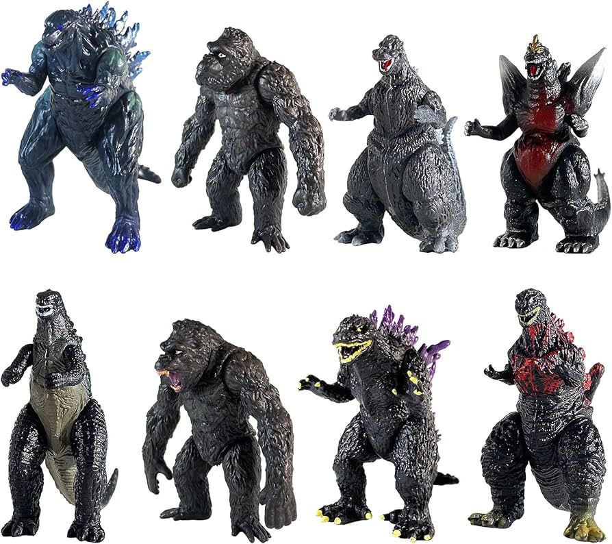 Amazon.co.jp: フィギュア ゴジラ＆コング PVC製 塗装済み模型可動