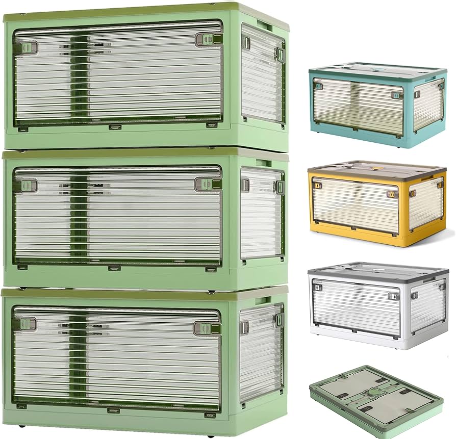 Amazon｜GOQRAQ 収納ボックス 5方向開く 折り畳み 15秒組み立て 工具