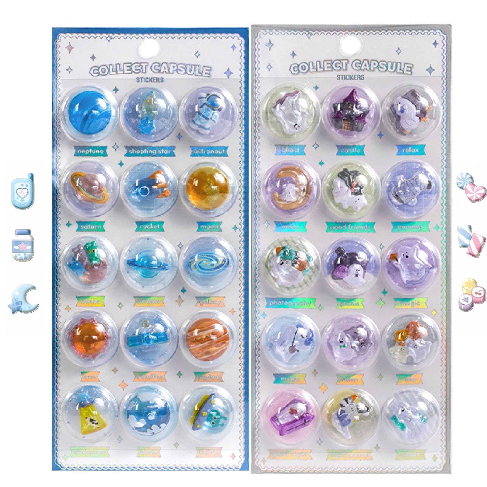 Amazon.co.jp: Yoiumicy 3Dぷっくりシール ボンボンドロップ