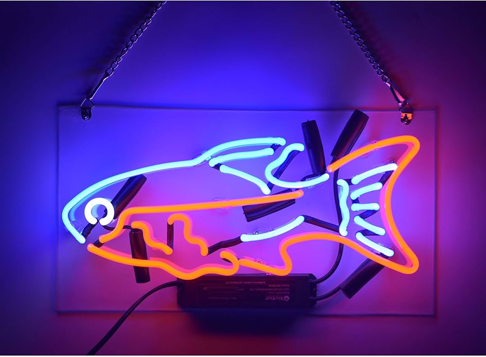 Amazon.co.jp: GOLDFISH ネオンサイン 魚 ライトNEON SIGN ビールバー