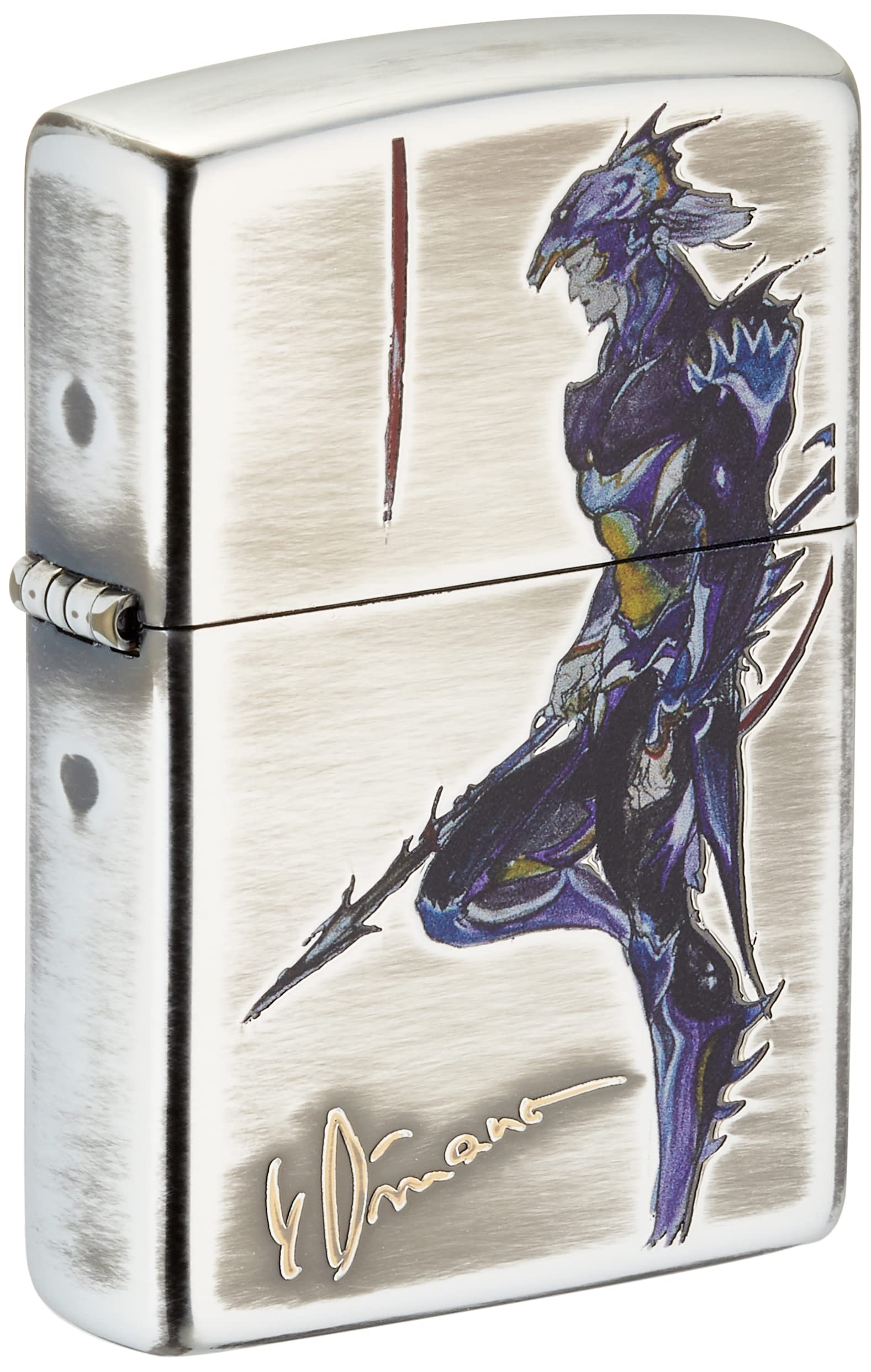 Amazon.co.jp: 天野喜孝 ZIPPO ライター FF4 竜騎士 銀いぶし加工