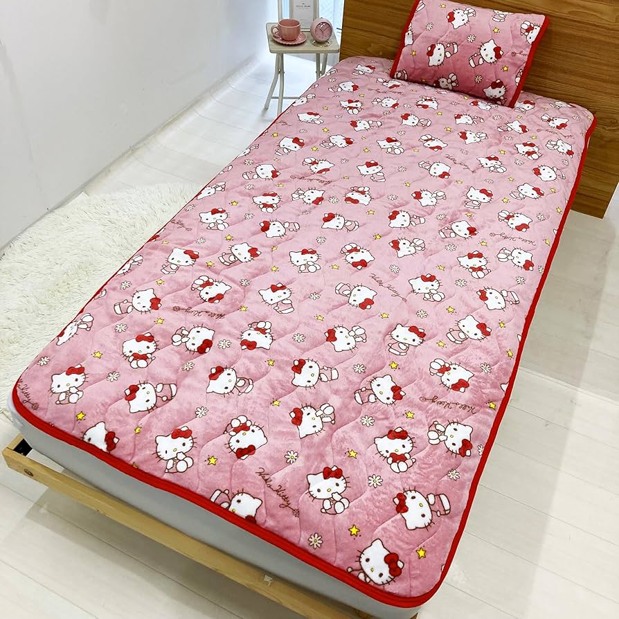 Amazon｜MORIPiLO サンリオ 敷きパッド シングル (ハローキティ 柔らか