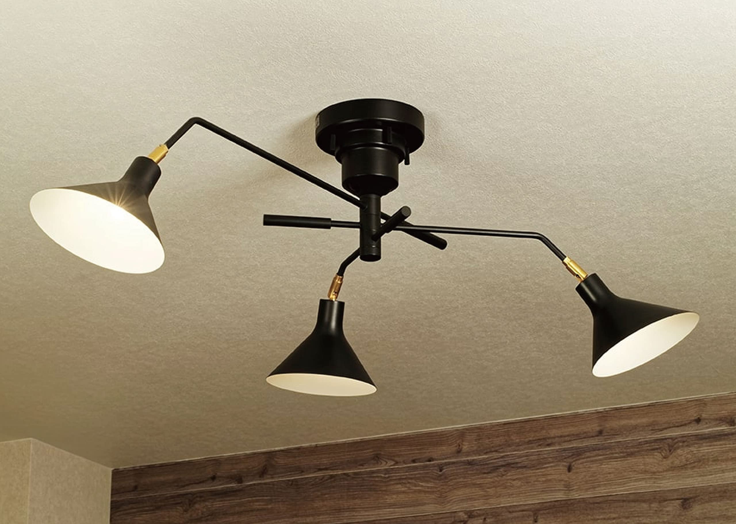 Amazon.co.jp : インターフォルム シーリングライト LT-9520BK ロネ