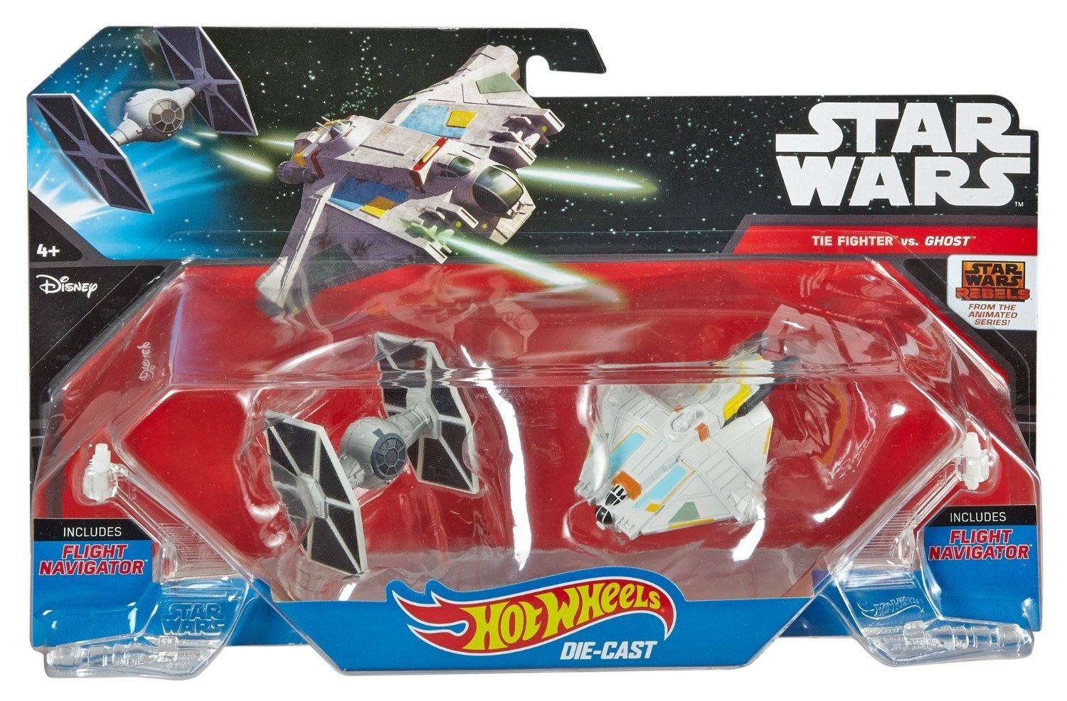 Amazon.com: Hot Wheels Star Wars Rebels Ghost vs. Tie Fighter