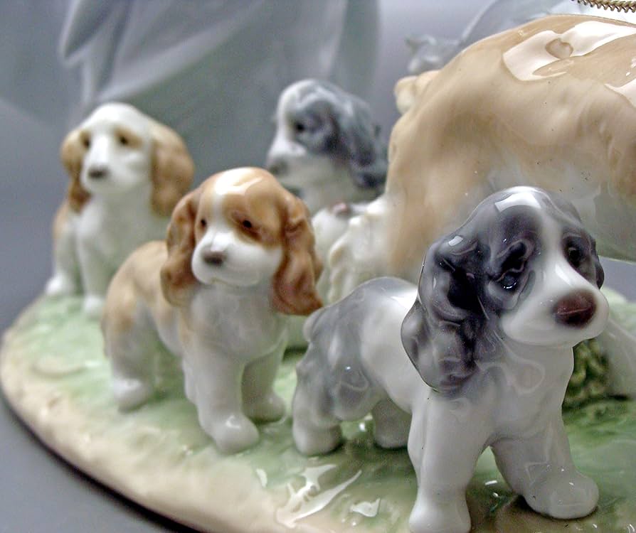 Amazon.co.jp: リヤドロ(Lladro) 犬と少女 仔犬たちの行進 #6784