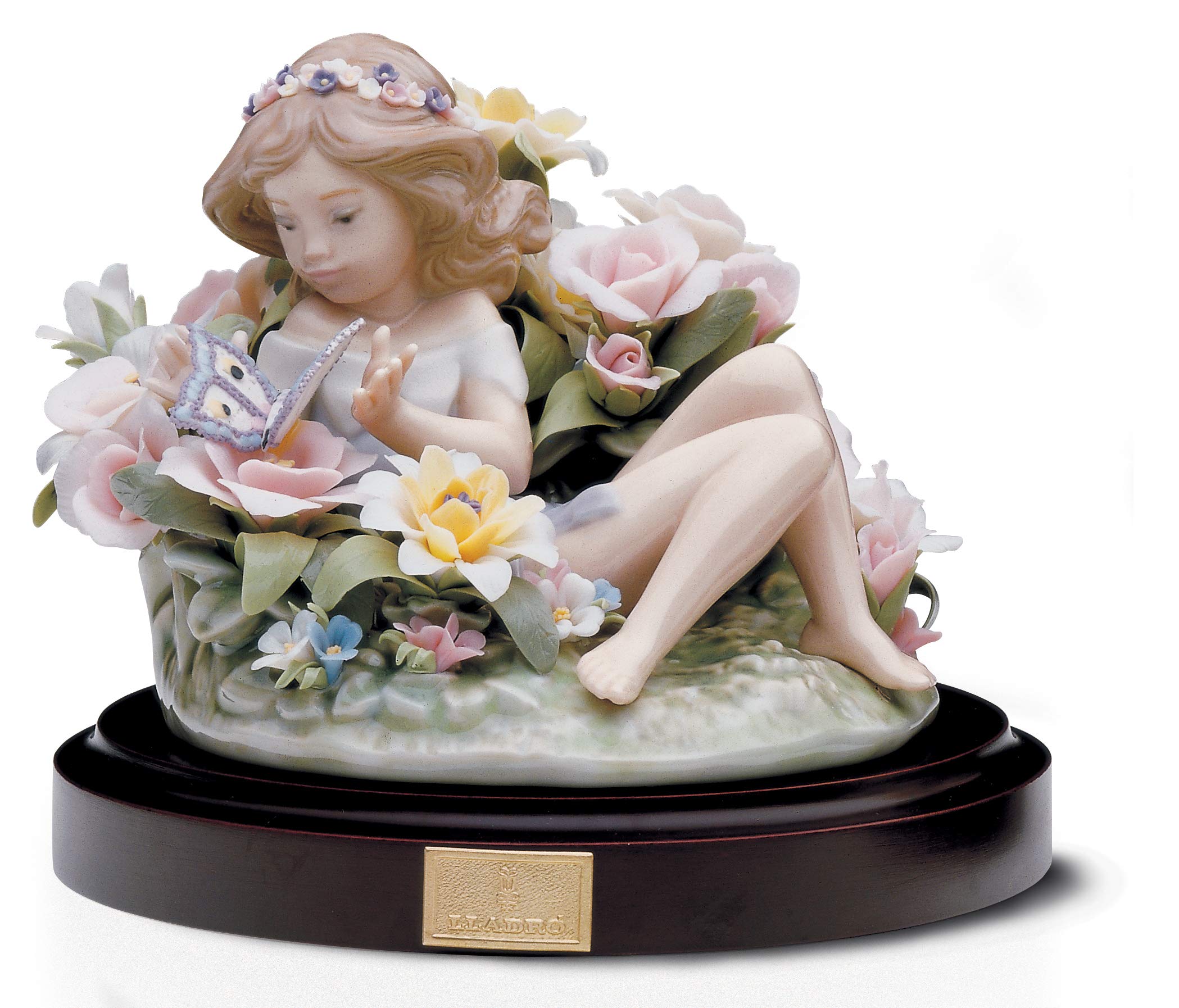 Amazon.co.jp: リヤドロ LLADRÓ 人形 蝶と戯れる小妖精 01001720