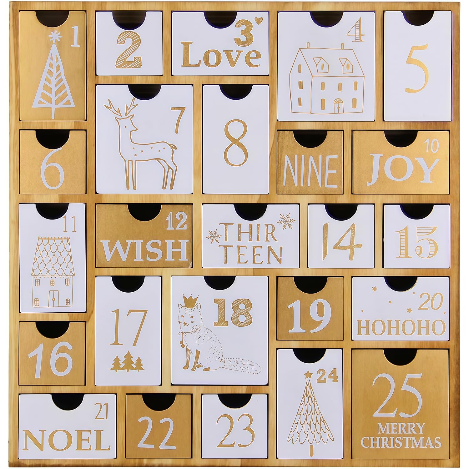 Amazon.com: Juegoal Advent Calendar with 25 Drawers Countdown to