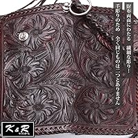 Amazon | [K&R] バイカーズ ウォレット カービング メンズ 財布 牛革