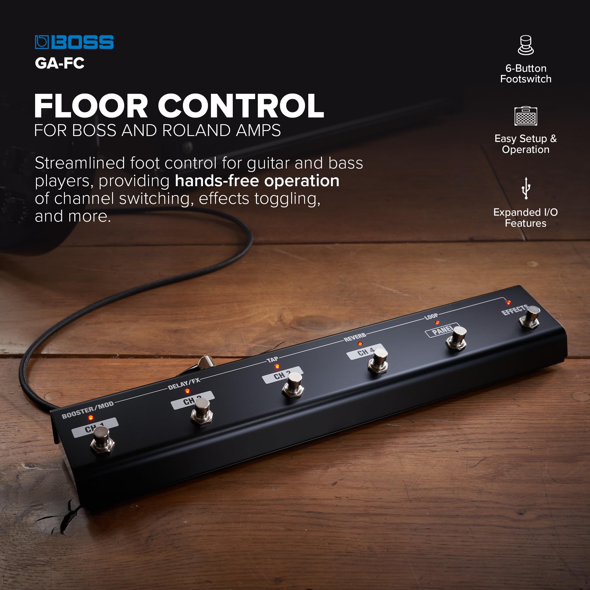Amazon.com: BOSS GA-FC | 6-Button Foot Controller | Hands-Free