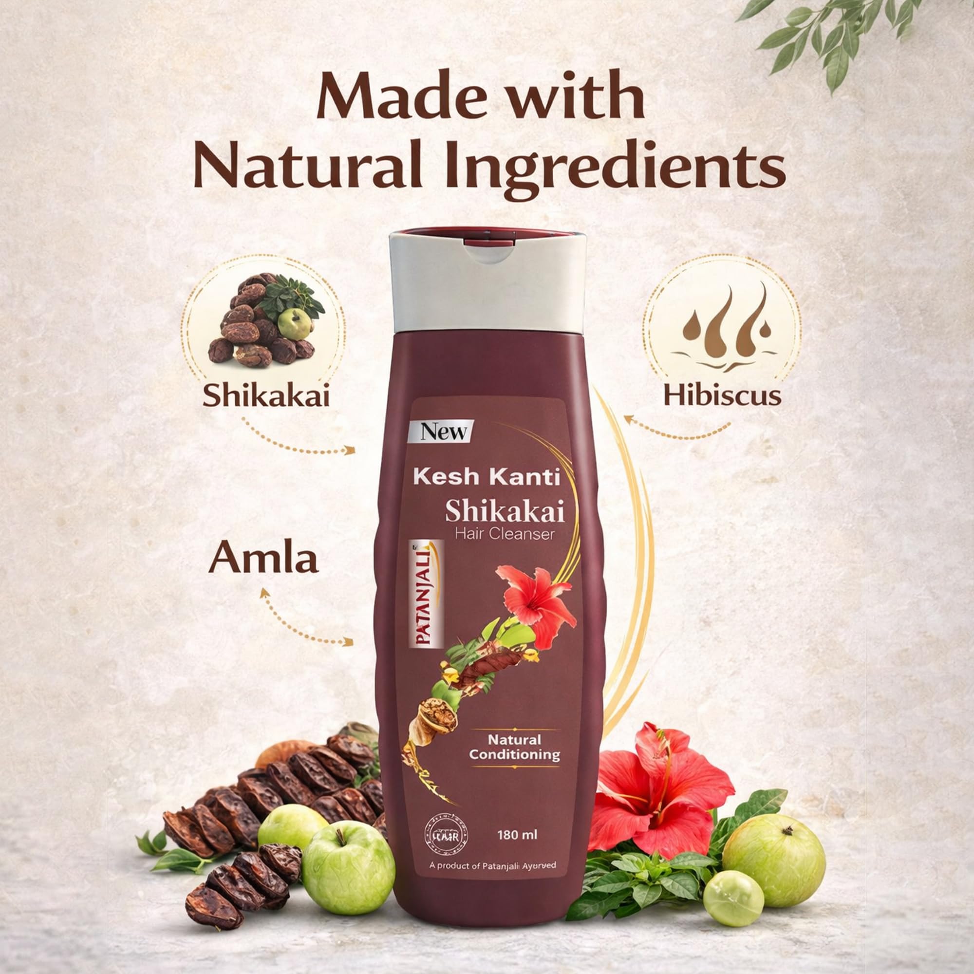 Amazon.com : patanjali kesh kanti shikakai hair cleanser 180ml