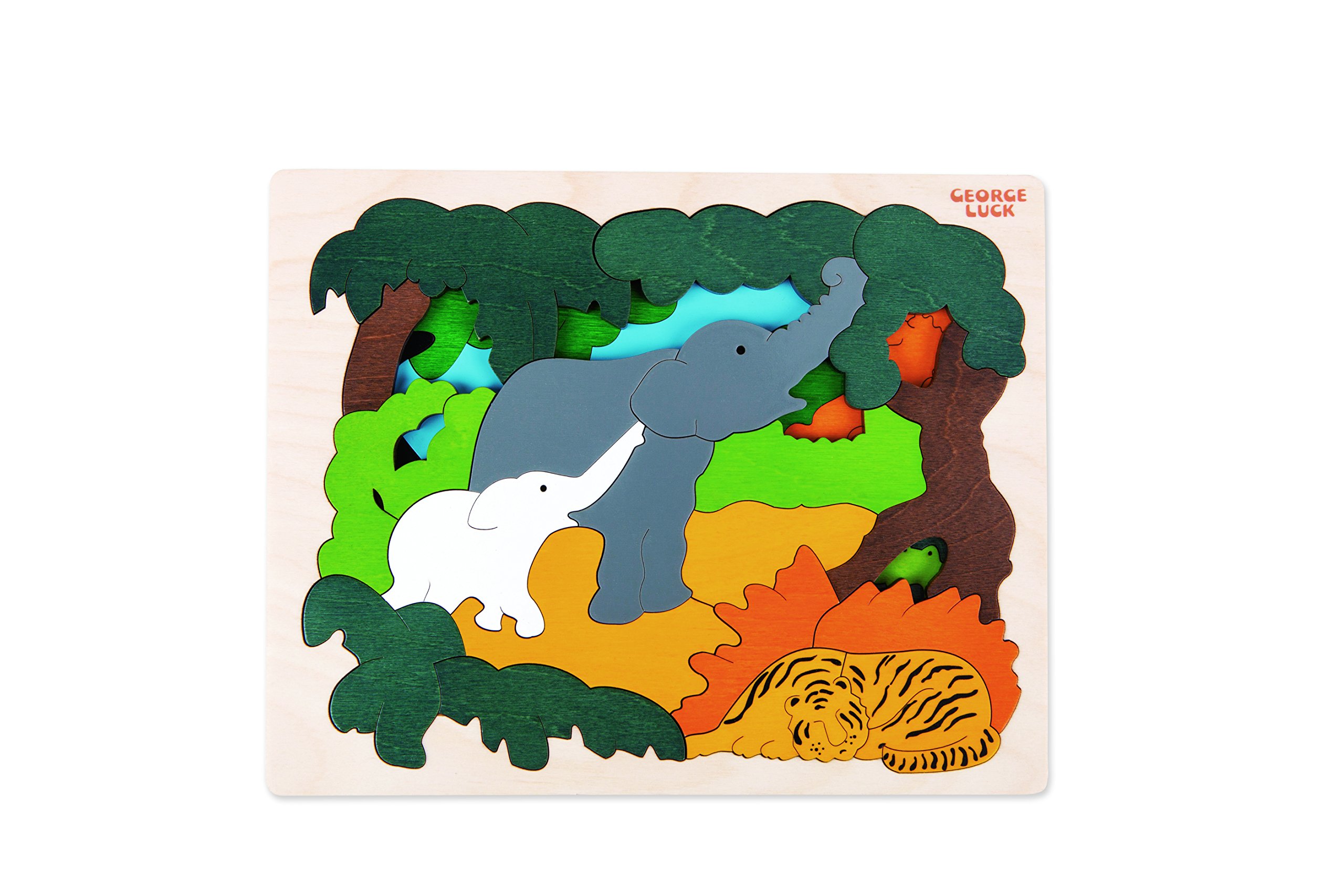 ジョージラックパズル 希少なアンティーク品 動物テーマ 木製パズル7