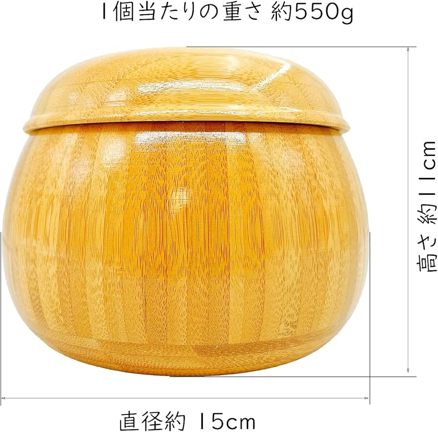 Amazon | 囲碁 セット （ 碁笥 碁石 囲碁盤 ） 碁笥 : 大天然竹製碁笥