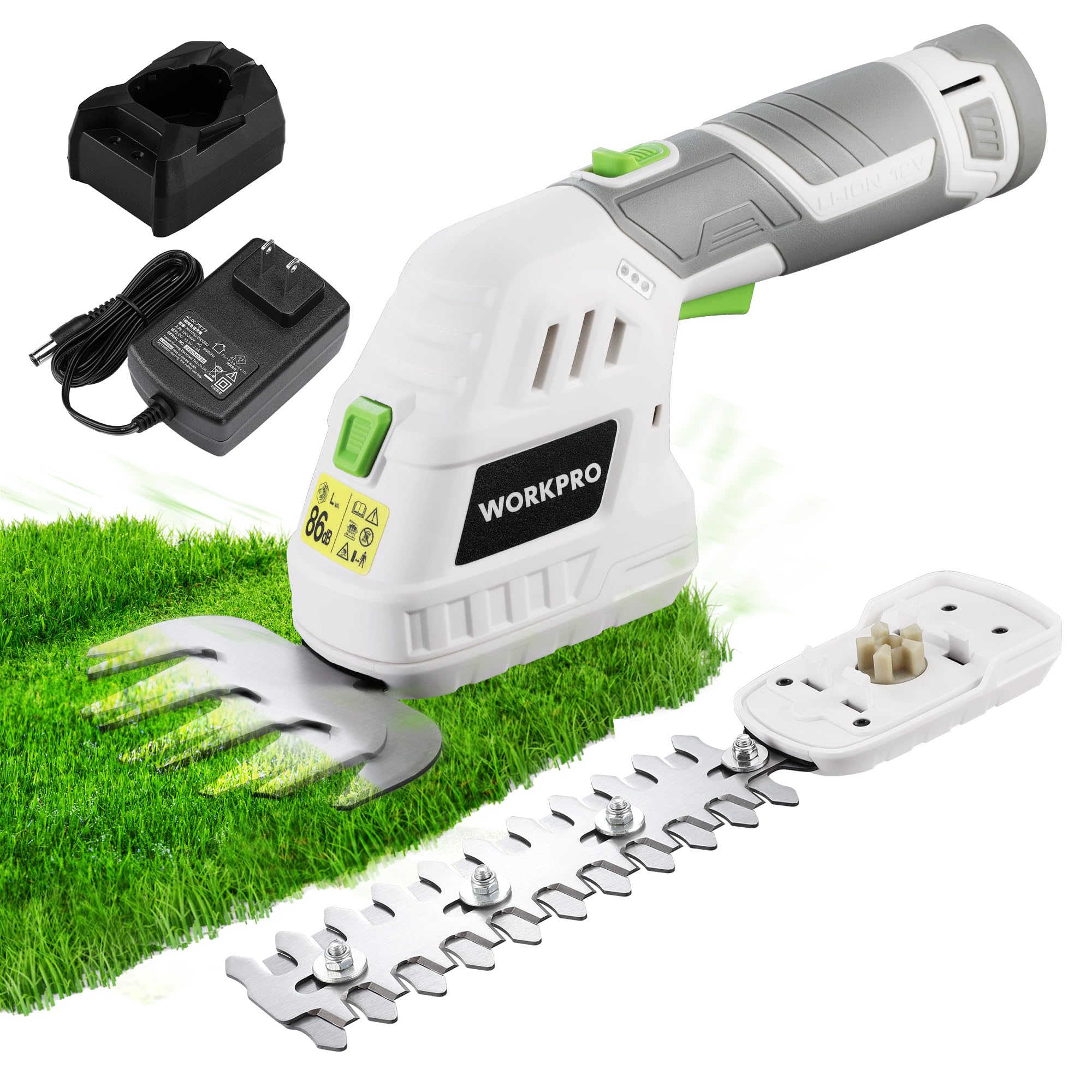 Amazon | WORKPRO 【2024新型】 芝生バリカン 12V充電式 生垣バリカン