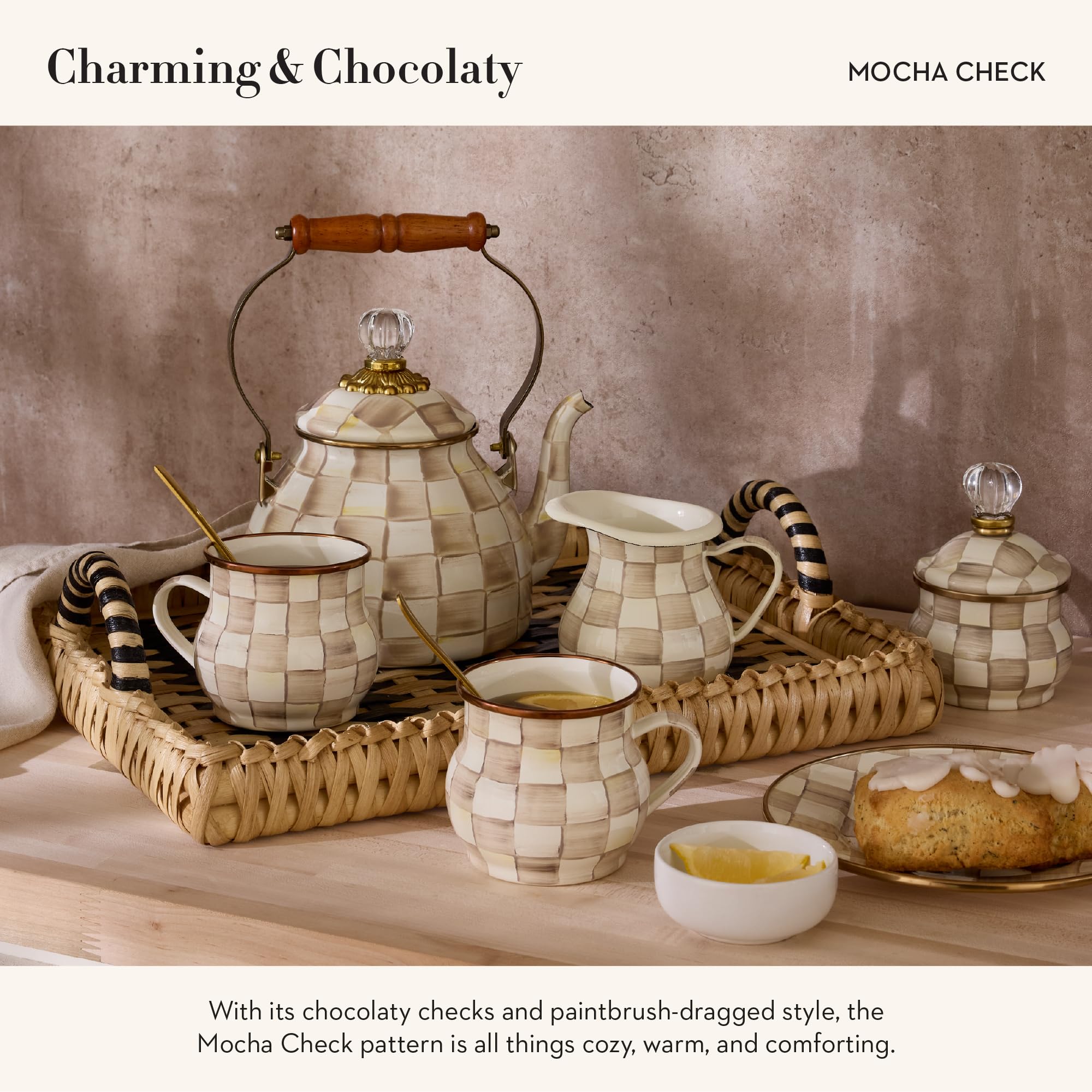 Amazon.com | MACKENZIE-CHILDS Enamel Teapot, Cute Small Teapot