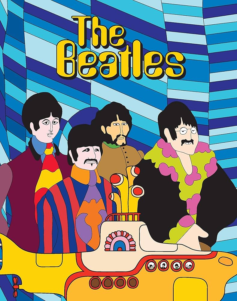 Amazon.co.jp: The Beatles イエローサブマリン ティールブルー 背景布