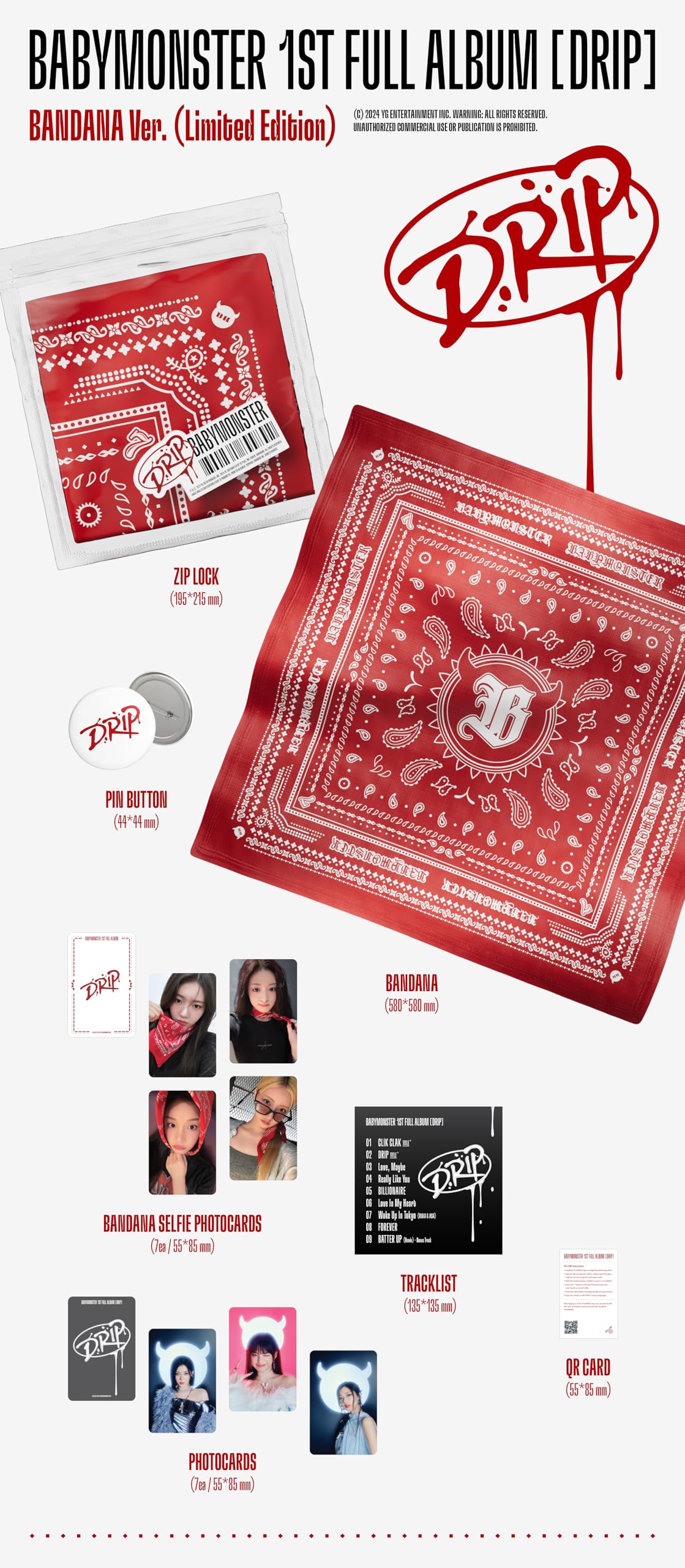 Amazon.com: BABYMONSTER 1st FULL ALBUM [DRIP] Limited Edition