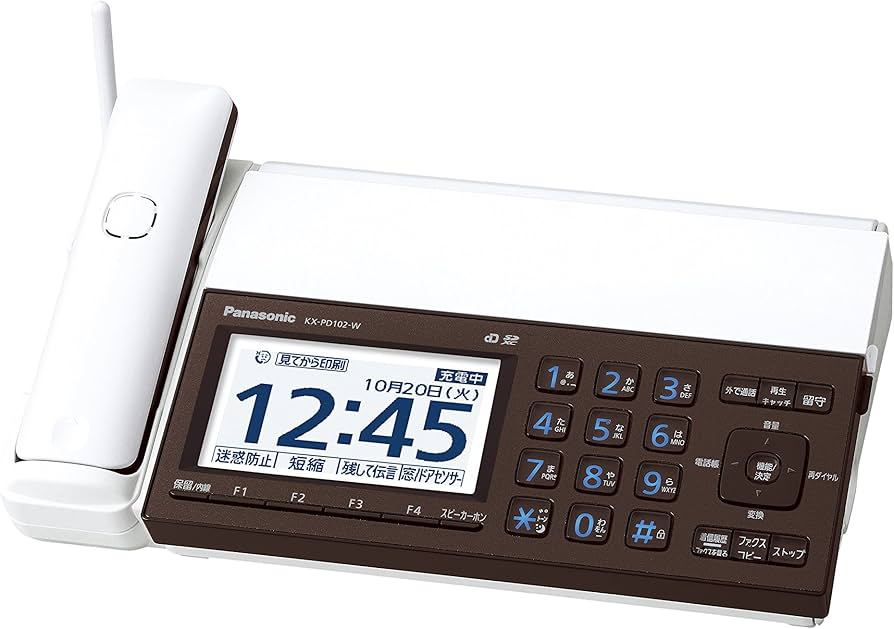 Amazon.co.jp: Panasonic KX-PD102D-W Cordless Digital FAX, Piano