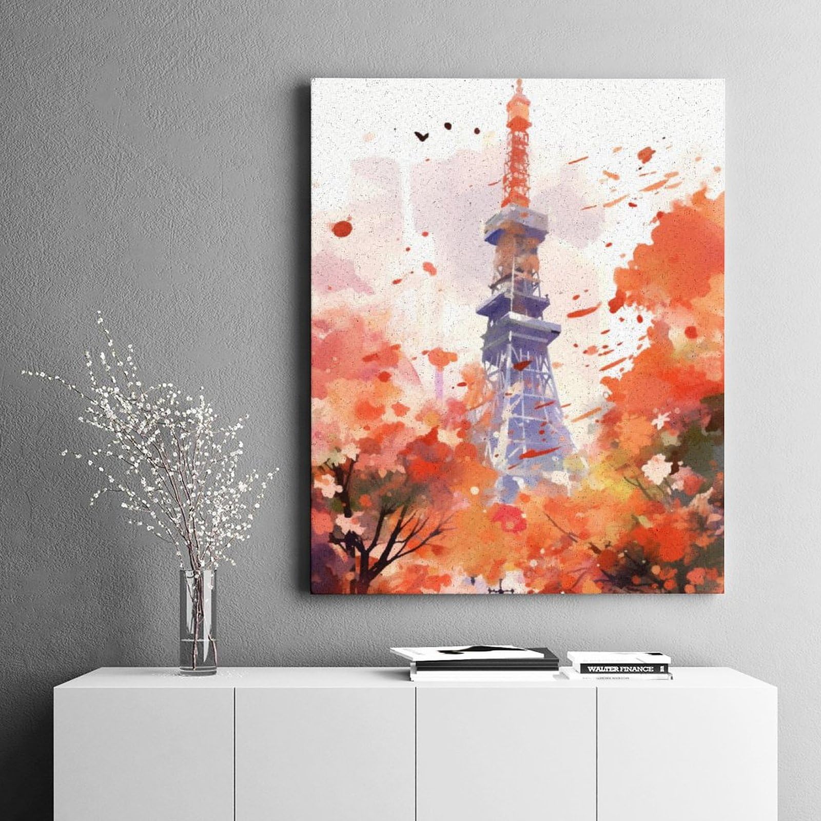 Amazon | 東京タワー、日本 数字油絵 水彩イラスト 数字キット塗り絵