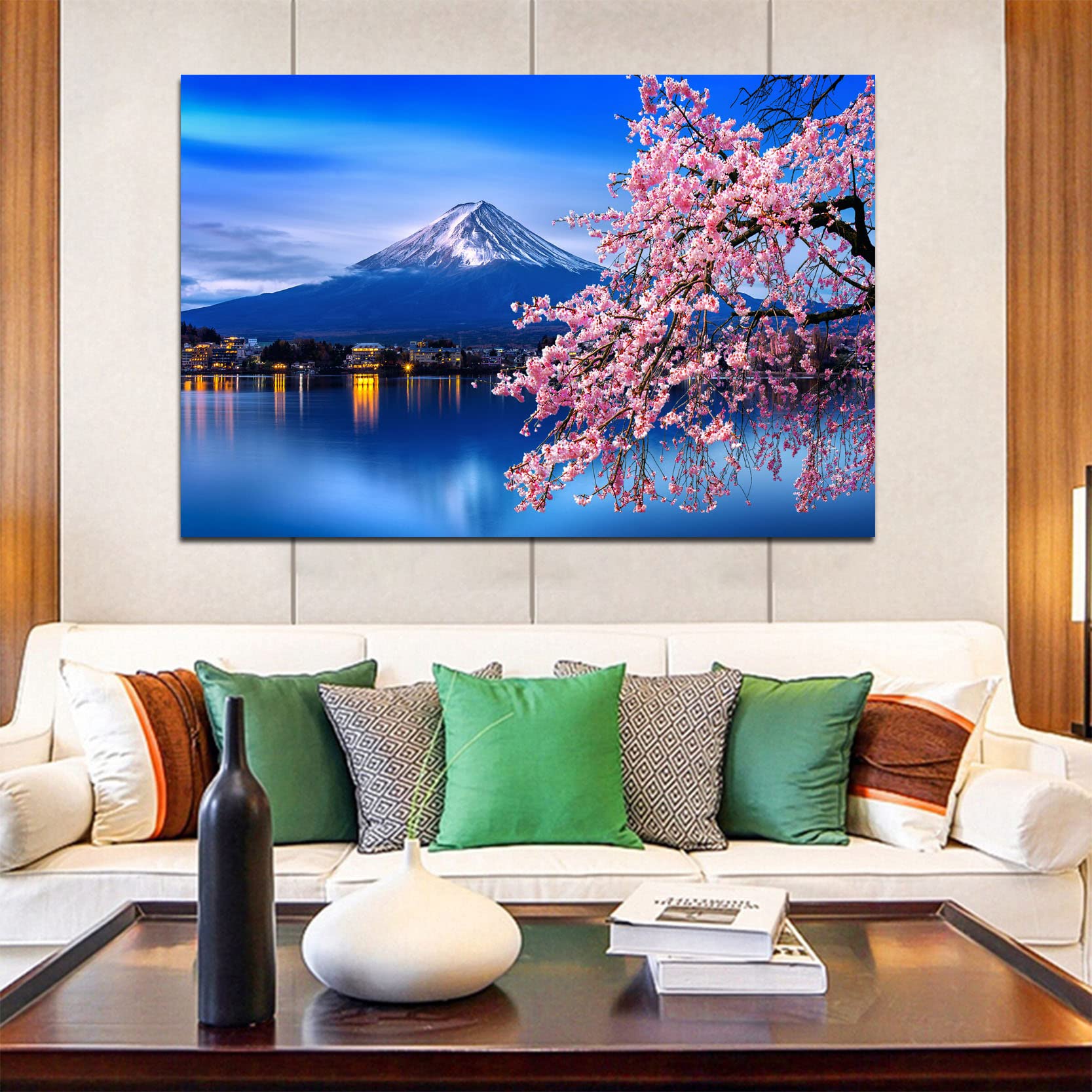 Amazon.co.jp: 富士山 桜 絵画 桜景色 富士山の風景 開運 ポスター