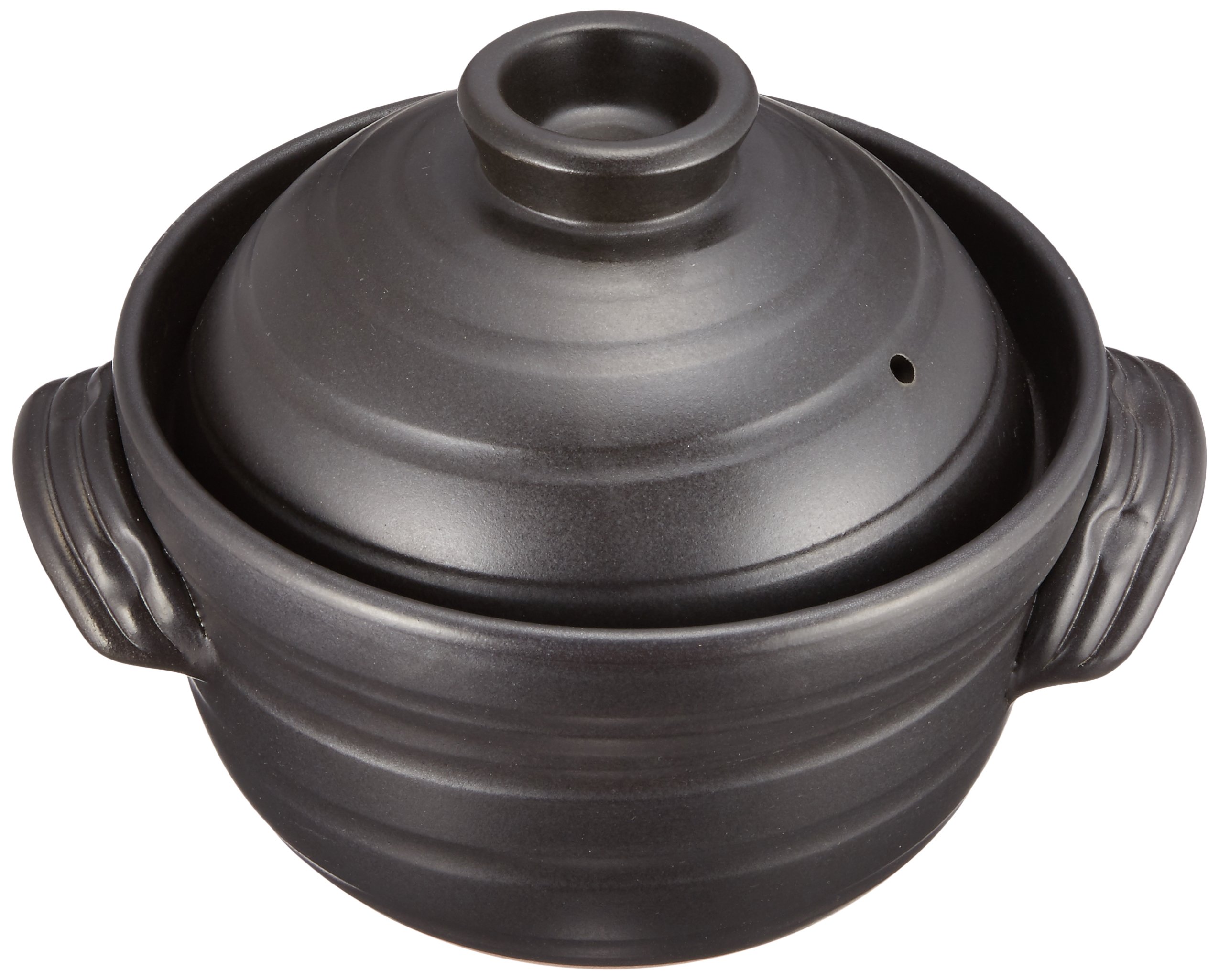 Amazon｜新大黒 炊飯 ごはん土鍋 6合炊き(二重蓋) 万古焼｜ご飯鍋